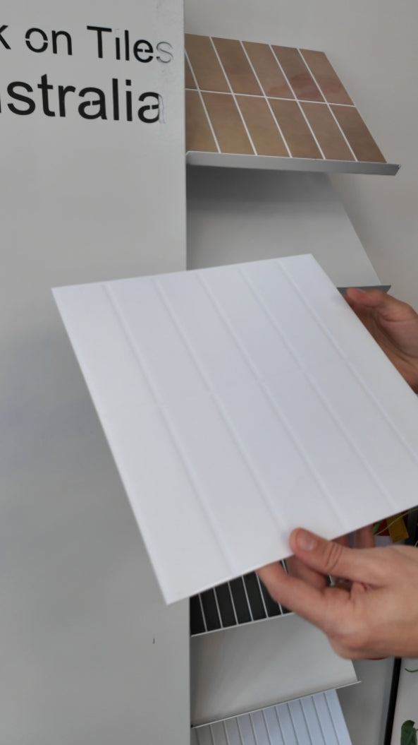 Large Kit Kat Stick on Tile - All White