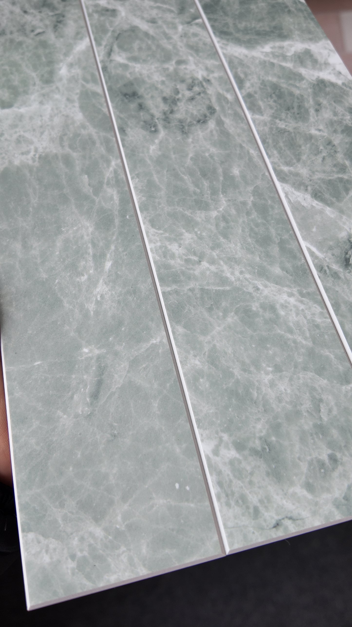Large Kit Kat Stick on Composite Tile - Sage Marble