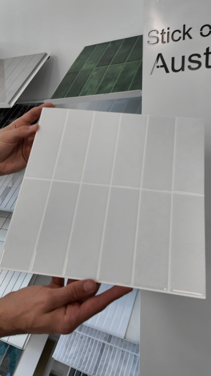 Large Kit Kat Stick on Tile - Off White