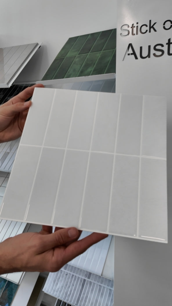 Large Kit Kat Stick on Tile - Off White