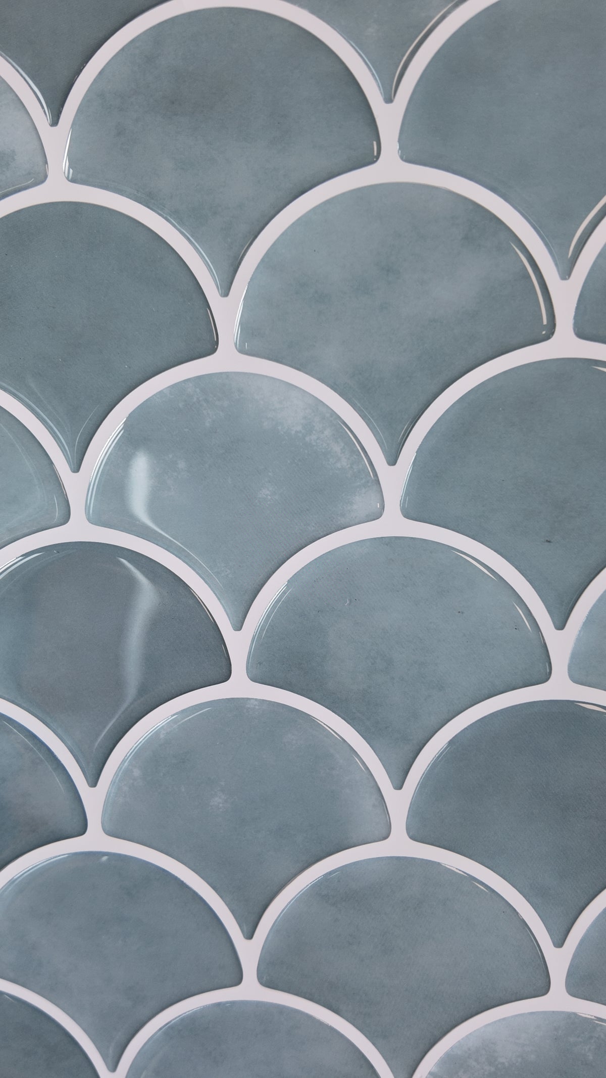 Fish Scale Stick on Tile - Turquoise