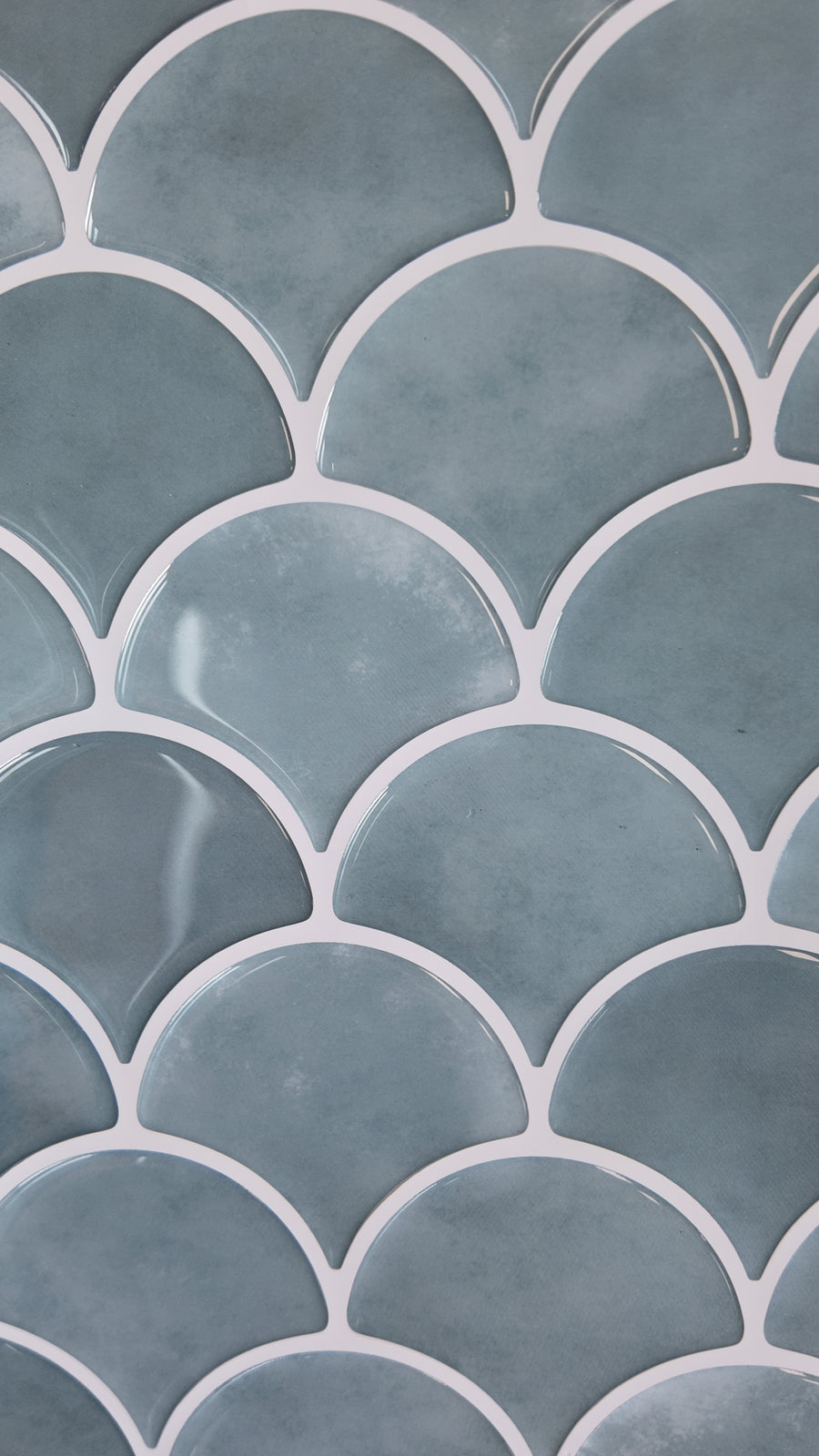 Fish Scale Stick on Tile - Turquoise