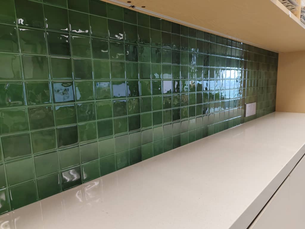 Square Stick on Tile - Dark Green