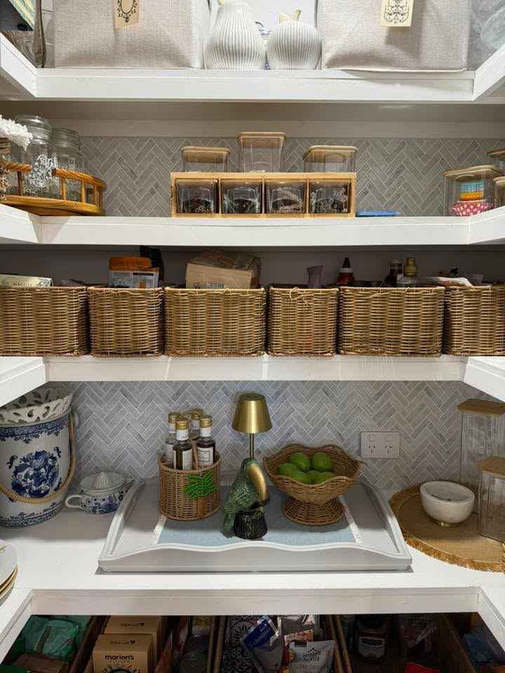 Herringbone Stick on Tile - Light Grey Marble