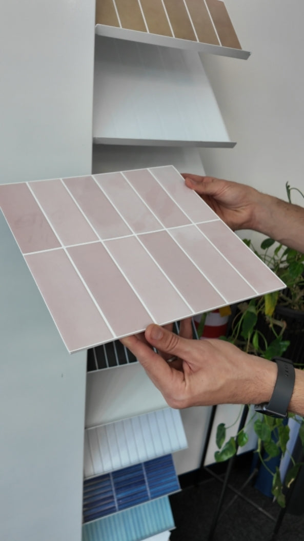 Large Kit Kat Stick on Tile - Dusty Pink