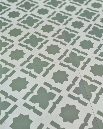 Vinyl Floor Stick on Tile - Sage Star
