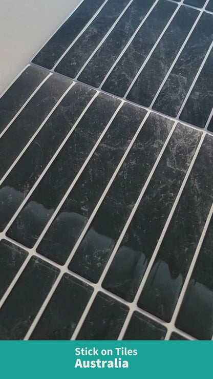 Kit Kat Stick on Tile - Black Marble