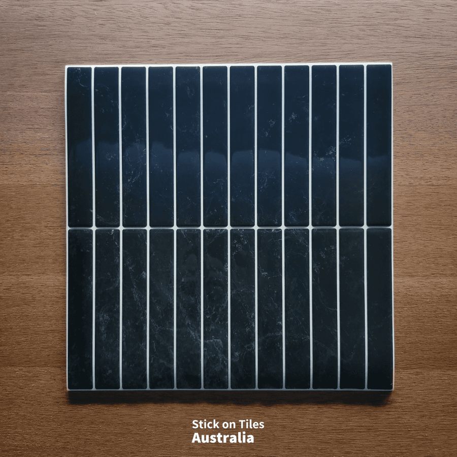 Kit Kat Stick on Tile - Black Marble - Stick on Tiles Australia