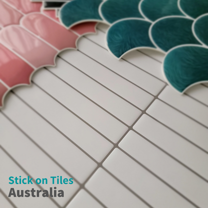 Kit Kat Stick on Tile - White - Stick on Tiles Australia