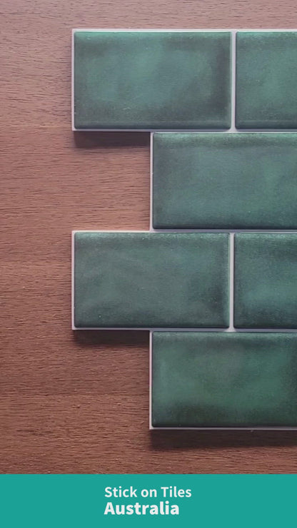 Subway Stick on Tile - Turquoise Green