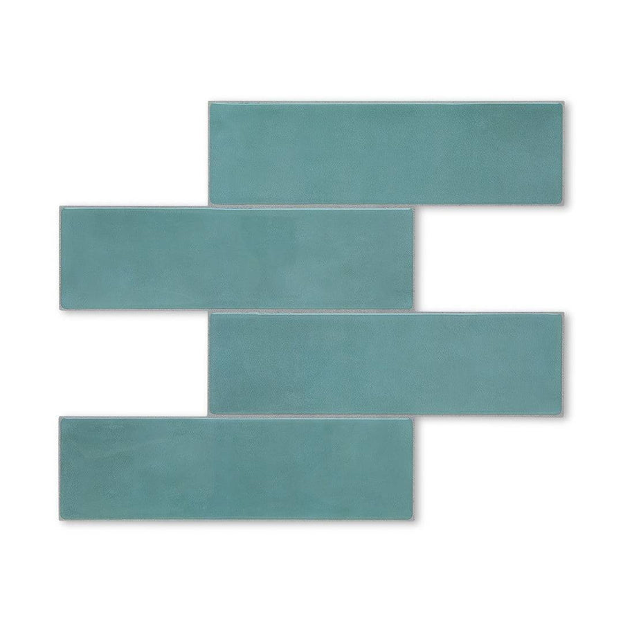 Long Subway Stick on Tile - Eucalyptus Green