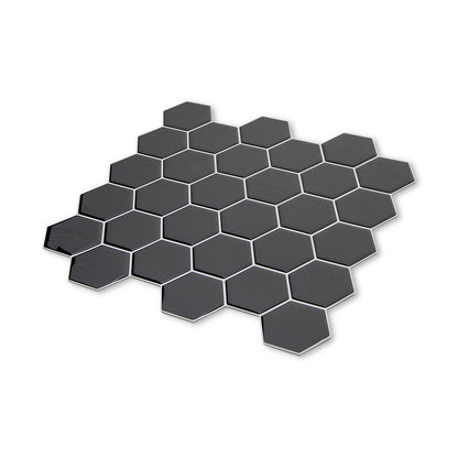 Hexagon Stick on Tile - Black