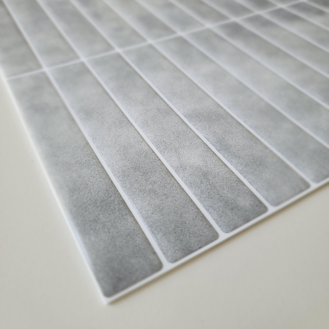Kit Kat Stick on Tile - Light Grey Stone