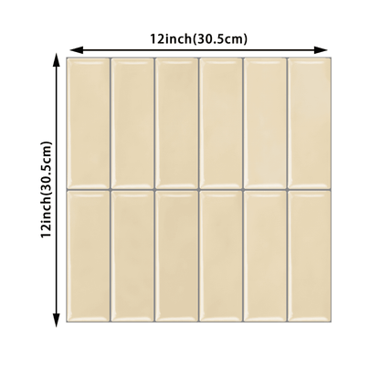 Large Kit Kat Stick on Tile - Butter Terracotta