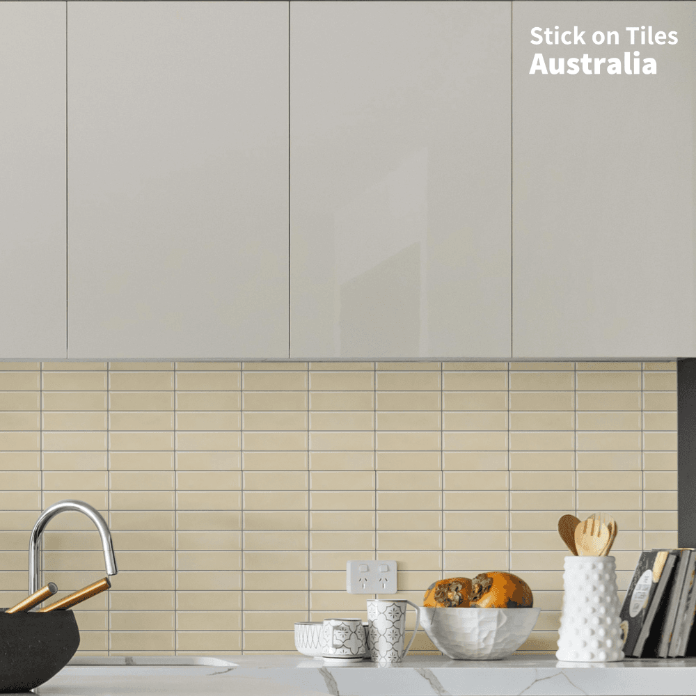 Large Kit Kat Stick on Tile - Butter Terracotta