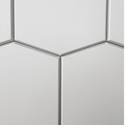 Long Hexagon Stick on Composite Tile - White