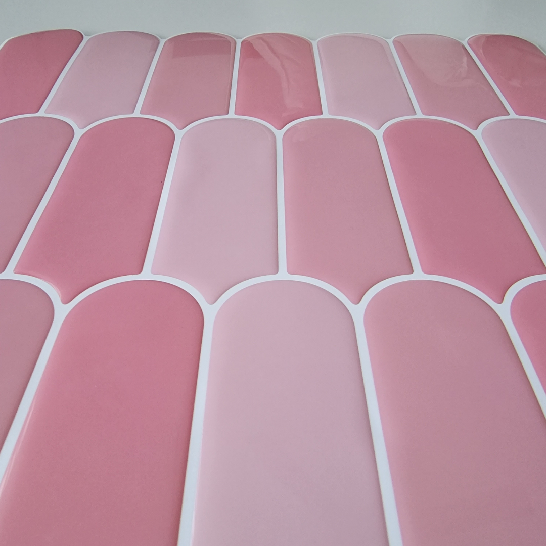 Feather Stick on Tile - Pink - Stick on Tiles Australia