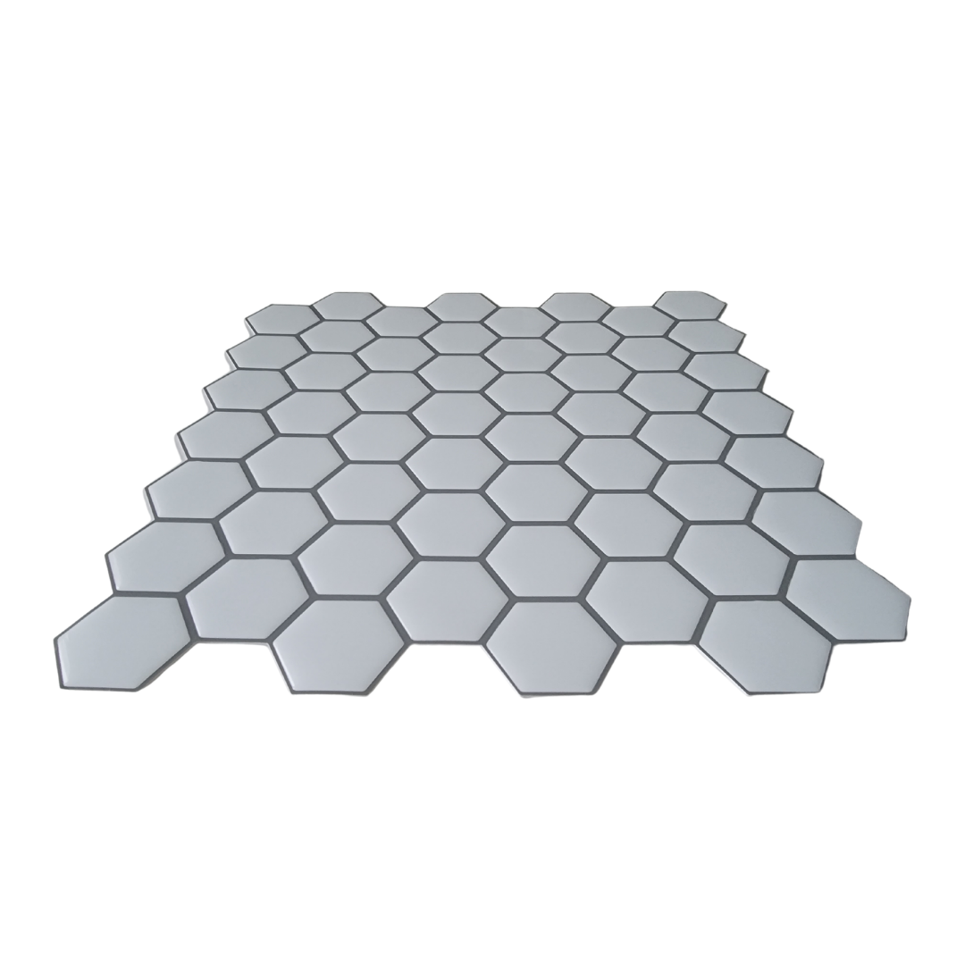 Hexagon Stick on Tile - White - Stick on Tiles Australia